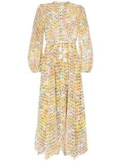 Zimmermann платье миди Poppy Eyelet