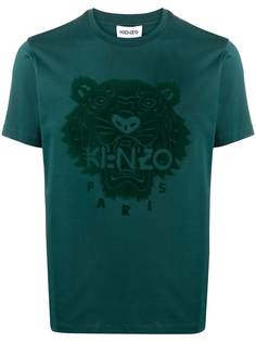 Kenzo футболка с фактурным принтом Tiger