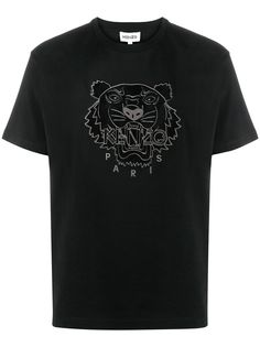 Kenzo футболка с вышивкой Tiger