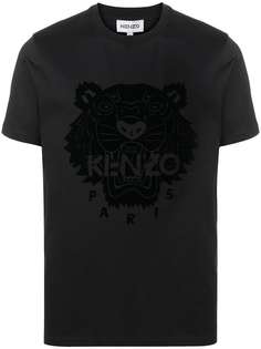 Kenzo футболка с фактурным принтом Tiger