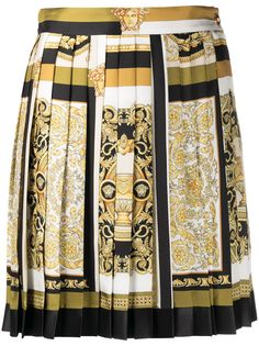Versace плиссированная юбка с принтом