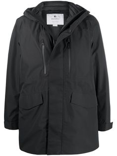 Woolrich пуховик на молнии с капюшоном