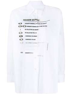 MM6 Maison Margiela рубашка с длинными рукавами с принтом