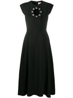 Christopher Kane платье с кристаллами и вырезом