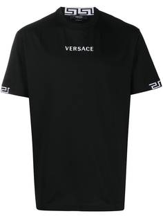 Versace футболка с вышитым логотипом