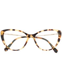 Miu Miu Eyewear очки в массивной оправе черепаховой расцветки