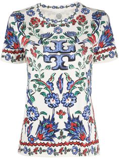 Tory Burch футболка с цветочным принтом