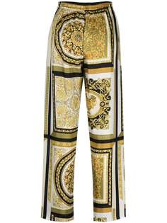 Versace пижамные брюки с принтом Baroque