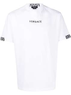 Versace футболка с вышитым логотипом