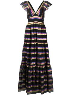 Temperley London ярусное платье макси Melina