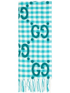 Gucci GG jacquard check scarf