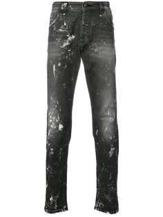 Philipp Plein джинсы кроя слим с эффектом брызг краски