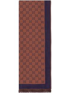 Gucci жаккардовый шарф с логотипом GG