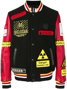 Philipp Plein куртка-бомбер с нашивками