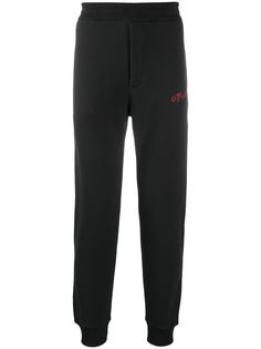Alexander McQueen спортивные брюки с вышитым логотипом