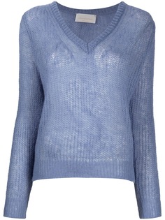 Chiara Bertani semi-sheer knit jumper