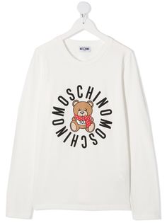 Moschino Kids футболка Toy Bear с длинными рукавами