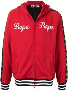 A BATHING APE® tiger motif zip-up hoodie