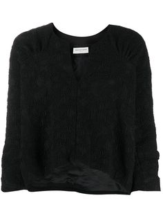 Dries Van Noten Pre-Owned укороченная блузка 2000-х годов с вышивкой