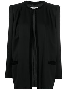 Valentino Pre-Owned жакет без воротника 1980-х годов со сборками