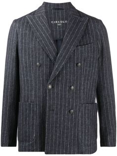 Circolo 1901 двубортный пиджак в тонкую полоску