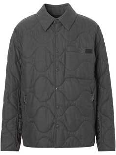 Burberry стеганая куртка с воротником