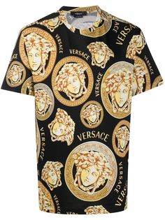 Versace футболка с декором Medusa