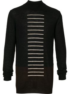 Rick Owens джемпер с высоким воротником и вставкой в полоску