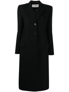 Saint Laurent однобортное пальто с заостренными лацканами