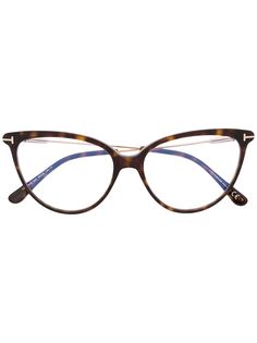 Tom Ford Eyewear очки в оправе кошачий глаз черепаховой расцветки