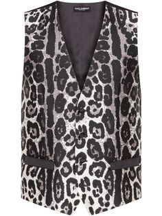 Dolce & Gabbana жилет с леопардовым принтом