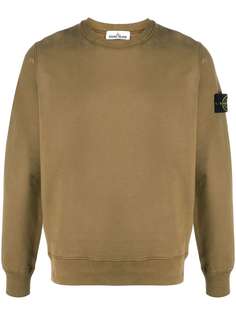 Stone Island джемпер с нашивкой-логотипом и круглым вырезом