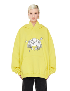 Хлопковое худи с принтом единорога Vetements