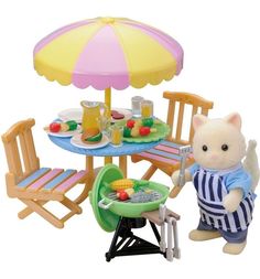 Игровой набор Sylvanian Families Морское путешествие Барбекю 8 см