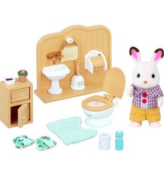 Игровой набор Sylvanian Families Братик и туалетная комната 7.5 см