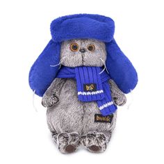 Мягкая игрушка Budi Basa Басик и Ко Басик в меховой шапке 22 см