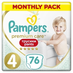 Трусики-подгузники Pampers Premium Care Pants, р. 4, 9-15 кг, 76 шт