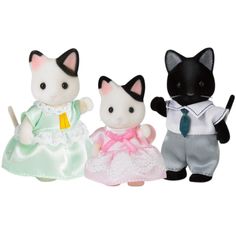 Игровой набор Sylvanian Families Семья Черно-белых котов
