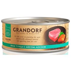 Корм для кошек Grandorf беззерновой, с лососем, с тунцом 70 г