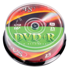 Диск DVD+R VS 4.7 GB 16x cake box 25 шт.
