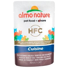 Корм для кошек Almo Nature Classic, с тунцом, с камбалой 55 г