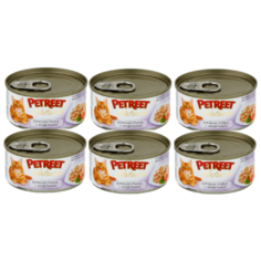 Корм для кошек Petreet с куриной грудкой, с креветками 6шт. х 70 г