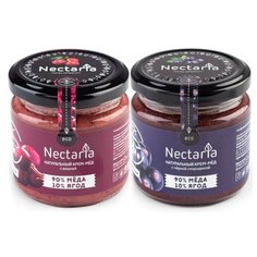 Крем-мед NECTARIA с вишней, с черной смородиной, 2 шт набор