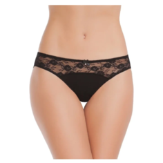 Vis-a-Vis Трусы слипы классические с кружевом, размер M, black