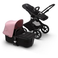 Универсальная коляска Bugaboo Fox 2 complete (2 в 1) black/black/soft pink, цвет шасси: черный