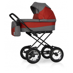 Универсальная коляска Riko Mario Classic (2 в 1) 03 серый-красный