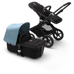 Универсальная коляска Bugaboo Fox 2 complete (2 в 1) black/black/vapor blue , цвет шасси: черный