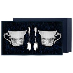 АргентА Набор чашек чайных "Конст. Великий"+ ложки (4 предмета)