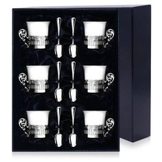 АргентА Набор чашек кофейных "Богема" (12 предметов 6 чашек + 6 ложек)