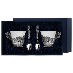 АргентА Набор чашек чайных "Натюрморт"+ ложки (4 предмета)